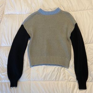 Color Block Crewneck Sweater